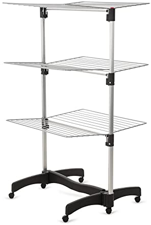 LaundrySpecialist Wäschetrockner Turm Lea – EIN revolutionärer Wäscheständer mit 40m Trockenlänge – auf Rädern und ausziehbar – kompakt zu verstauen – vereinfacht das Trocknen von Wäsche