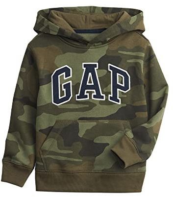GAP boys Logo Hoodie Sweatshirt, Camouflage, Small US