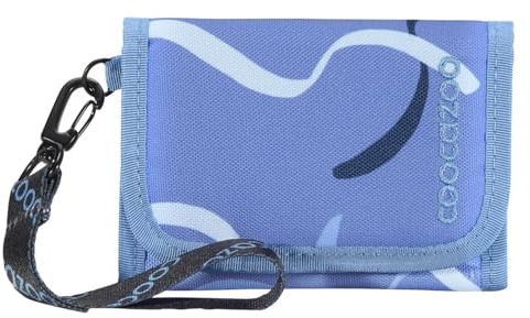 coocazoo Geldbörse, „Cool Breeze”, blau, Portemonnaie mit Sichtfenster innen & außen, Münzfach & Kartenfächern, Klettverschluss, ab der 3. Klasse