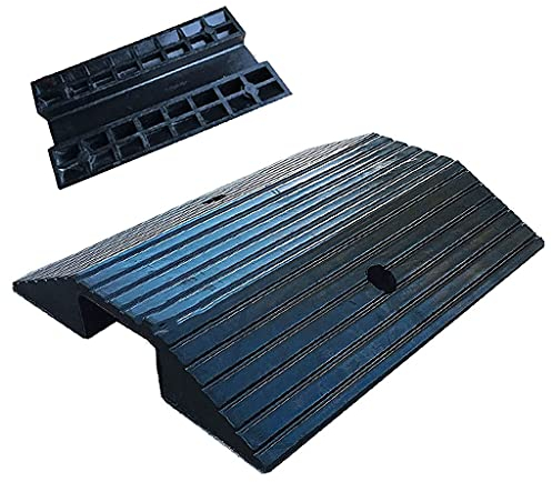 2,4 Zoll hohe Gummirampen für Türschwellen, rutschfeste Einstiegsrampe für Rollstühle/Gehwagen/Autos, stabile Brige-Übergangsrampe (Size : 50×39cm×7.5cm)