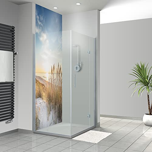 WANDFREUDE individuelle Duschrückwand Aluverbundplatte auf Maß (1 Stück - Düne Sonnenuntergang - Seidenmatt) – Dusche Wandverkleidung Duschwandverkleidung Duschrückwände