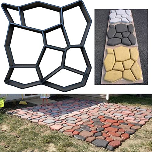 LAIDEPA Betonform Schwarz Schalungsform DIY Pflasterform aus,BetonPflasterform für Beton Gehwegplatten,Terrassenplatten, Pflastersteine Garten Rasenbahnen,C