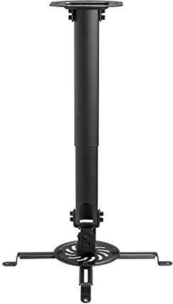 AISENS - CP04TSRE-131 - Soporte Universal Eco Giratorio, INCLINABLE Y Extensible DE Techo para PROYECTOR 13.5KG, Negro