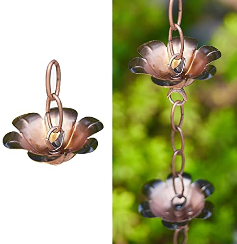 Chaîne de Pluie Chaînes de Pluie en Métal pour Gouttières, Chaîne de Gouttière Japonaise, Chaîne de Gouttière Extérieure pour Porche D'entrée, Cour Intérieure, Jardin, Etc. ( Color : Style2 , Size : 1