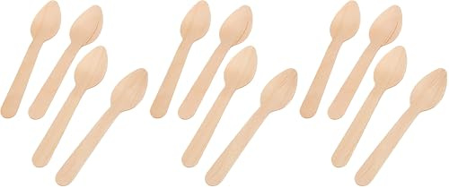 García de Pou - 100 Unités - Cuillère à Café 11 Cm Naturel Bois