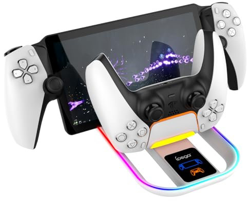 Charging Dock for Sony PlayStation Portal Game Console PS5 Handheld Charging Station for PS5 Controller Charger with RGB lights for PS Portal Accessories