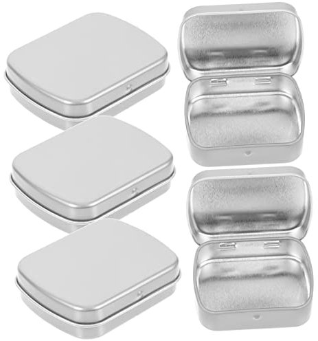 KONTONTY 10stücke Kleine Aufbewahrungsbox Aus Eisen Rechteckige Klappbox Mit Deckel Leerer Kleinteile-Organizer Probenboxen Für Schmuck Süßigkeiten Und Mehr