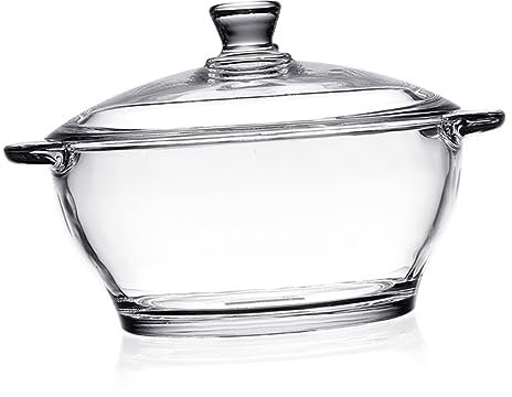 GRIRIW Glas-dünsttopf Mit Deckel Hochwertiger Borosilikat Kochtopf Für Zuhause Hitzebeständig Gleichmäßige Wärmeverteilung Vielseitiger Haushaltstopf Für Suppen Milch Gemüse