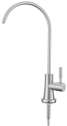 GULICA Drinking Water Tap, SUS304 Stainless Steel, No-Air Gap Reverse Osmosis Tap for Kitchen Bar Sink, Brushed Nickel