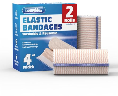 Fascia elastica larga 10,2 cm, confezione da 2, ad alte prestazioni, riutilizzabile, eccellente elasticità per gambe, caviglie, ginocchia, pancia, corpo, polso, sport e attività all'aperto (confezione