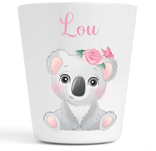 Générique Gobelet en Plastique pour Enfants | Gobelet Personnalisé avec Nom |Verre Plastique Incassable Personnalisé (Koala Lou)