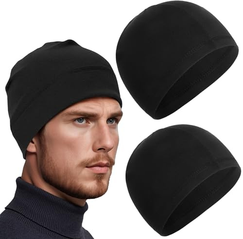 Nujvnuj Pack de 3 gorros de ciclismo bajo el casco, gorro deportivo transpirable para hombre y mujer, gorro fino para correr, para ciclismo, correr y exterior, talla única, secado rápido