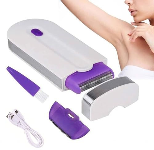 Elektrischer Rasierer für Frauen Elektrischer Mini-Epilierer Epilierer Damen Elektrorasierer für Damen Kabelloser UBS Nass/Trocken Epilierer Schmerzlos Epilierer für Gesicht Bikini Beine Arme Körper