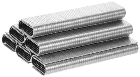 Grapas en Forma Acero al Carbono, 1000 Piezas para Carpintería | Tapicería, Compatibles Grapadoras Neumáticas, Flexibles, Plata, Duraderas, Uso Personal y Profesional