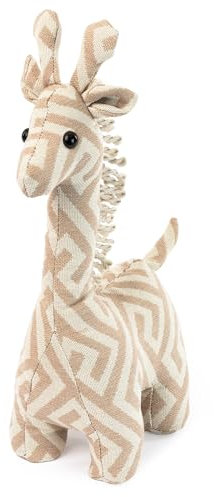 LIVIVO Weighted Door Stop, Heavy Sand-Filled Stopper, Fabric Cover for Home or Office (Giraffe)
