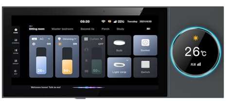 Ujjdwiurgh Tuya Panel Control Wifi Zigbee Dispositivos Tuya Zigbee Gateway Construido en 6 pulgadas Nspanel Tuya Smart Home Panel de control B
