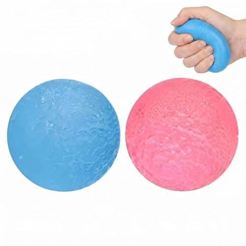 2 Stück Stressabbau-Bälle, Squishy Stressball für weiches Silikon, Stressbälle für Erwachsene, Stressbälle für Taschengröße Fidget Toys