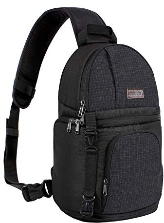 MOSISO Camera Sling Bag, DSLR/SLR/Mirrorless Camera Case Shockproof Photography Camera Backpack with Tripod Holder & Removable Modular Inserts Compatible with Canon/Nikon/Sony/Fuji, Black