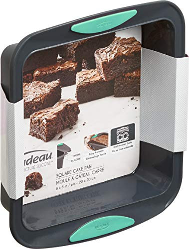 Trudeau Maison Square Silicone Pan Gray/Mint-Square 8