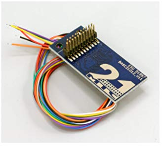 ESU Adapterplatine 21MTC für 8 verstärkte Ausgänge | angelöteten Kabel | Spur H0#51957