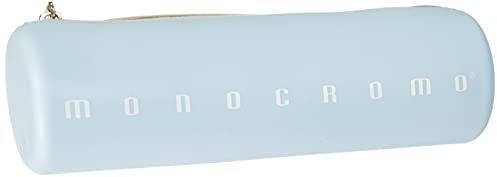 Pigna, Astuccio Tombolino di forma cilindrica in morbido Silicone, Monocromo Pastel, 20x6x6 cm., Colore Azzurro delicato, Confezionato singolarmente
