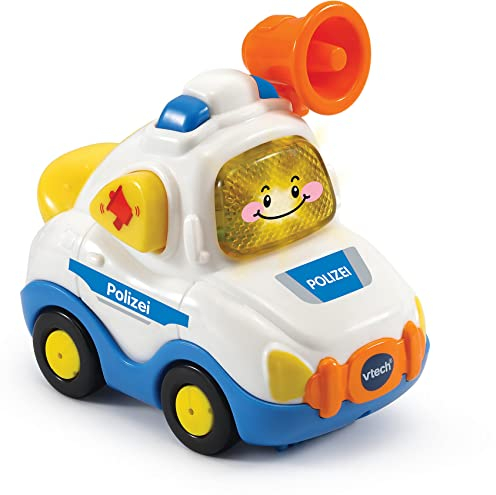 Vtech TUT TUT Baby Flitzer - Polizei – Spielzeugauto mit Musik, aufleuchtender Taste, spannenden Sätzen und Geräuschen – Für Kinder von 1-5 Jahren