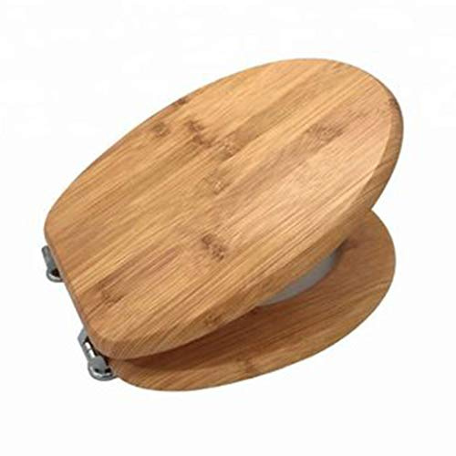 LLQZX Abattants WC à Fermeture Douce en Bois Massif, Ensemble de siège de Toilette Robuste antibactérien avec dégagement Rapide pour Salle de Bain familiale