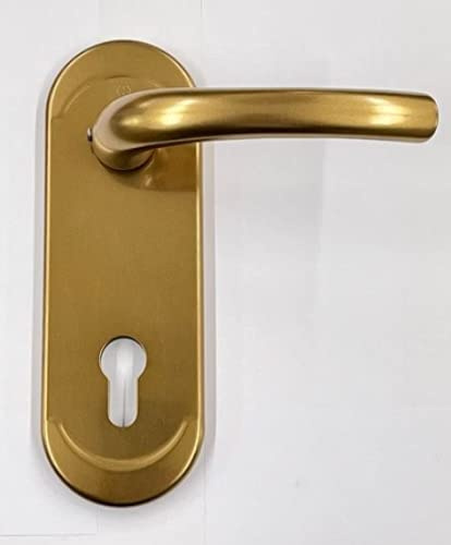 DIERRE KIT ATRA PLACCA+MANIGLIA UNIVERSALE DX-SX IN alluminio anodizzato BRUNITO F4 SINGOLA PER PORTA BLINDATA Q8 FORO CILINDRO EUROPEO PZ 1. mm.182X62.INTER. MISURA MM.85