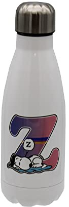 CYPBRANDS Snoopy Wasserflasche aus Edelstahl, luftdicht, mehrfarbig, 550 ml, Weiß, offizielles Lizenzprodukt