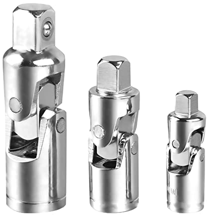 TONUSA yaoqijie Wobble-Steckdosen-Adapter 3-TLG-Bohrbohrer-Buchsen-Adapter-Sätze 360 ​​° drehbare Universalgelenk-Swivel-Sockel-Set 1/4 3/8 Lasting
