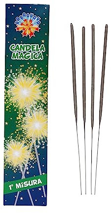 Borgonovo Candeline scintille bastoncino luminoso pirotecnico stelline categoria F1 (1a misura) 100 pezzi