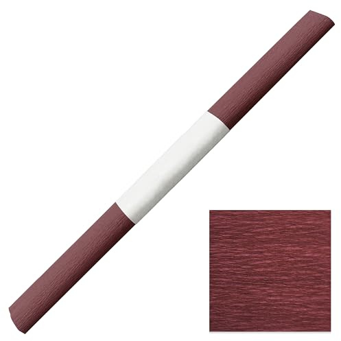 Krepppapier wasserfest & farbfest 50x250cm – dehnbar – Bastelkrepp für Blumen, Schultüten, Dekoration & Basteln – reißfestes Bastelpapier – Farbwahl (bordeaux)