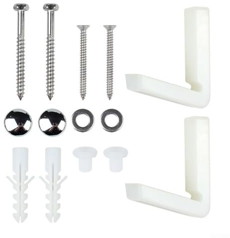 ARMYJY Neat and Professional Finish with Angled Floor Fixing Kit for WC, Bidet, or Semi Pedestal