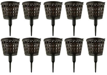 SagaSave Düngerdeckel Korb für Bonsai Topfpflanzen, Düngerkörbe Netzkorb mit Deckel Tragbar Dünger Box Düngerhalter (10er Pack, Klein)