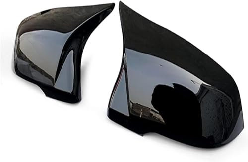 Auto Spiegelkappen für BMW F20 F21 F22 F23 F30 F31 F32 F36 X1 E84 F87 M2 Seitenspiegel Abdeckung Rückspiegel Abdeckkappe Ersetzen Sie die Tuning Zubehör,1 Pair Glossy Black