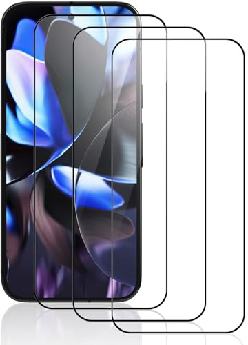 Beukei [3 Pack] Screen Protector for Google Pixel 9/9 Pro, Tempered Glass[Support Fingerprint][9H Hardness][3D Curved][Anti-Scratch] Folie