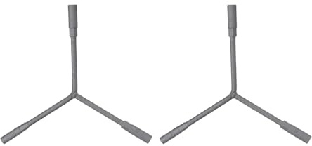 sourcing map Lot de 2 clés à douille à 3 voies en forme de Y 8 mm, 9 mm, 10 mm, bras long, clé hexagonale intérieure à 6 points, clé dynamométrique pour vélo et réparation de vélo, gris