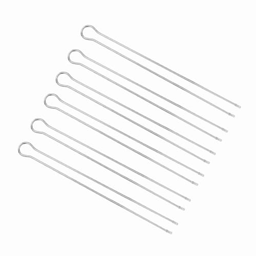 Metallspett för Kabobs, 6st Metal BBQ Grilling Fork Spett för Smores Sticks Spett BBQ Grill Set Outdoor Picnic Camping Barbecue