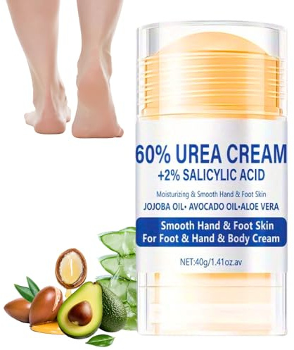 Urea Cream 60 Percent - Urea Foot Cream for Cracked Heels and Dry Skin - Repair Balm for Feet & Hands - 60% Urea Foot Moisturizer for Women,Men - Softening & Hydrating Feet Treatment