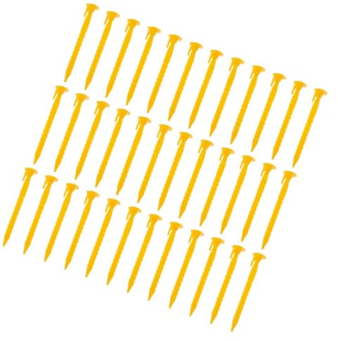 VOSAREA 36 Pièces Piquets De Tente en Plastique Robustes pour Le Camping Et Le Jardinage Piquets d'ancrage Réutilisables pour Tentes Bâches Parasols Clous De Sol Dentelés