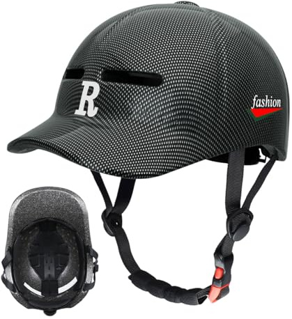 Sghtil Caschi da bici per adulti, casco da moto per adulti, cappello da baseball con protezione solare, protezione leggera per la testa, ventilazione, per giovani, uomini, donne, scooter, pattinaggio