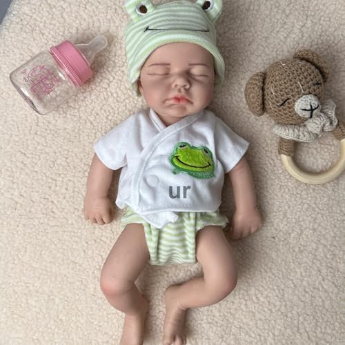 Oppaionaho Realistic 12 Inch Reborn Baby Dolls Silicone Full Body Twins Micro Preemie Lifelike Mini Newborn Doll That Look Real Sleeping Boy