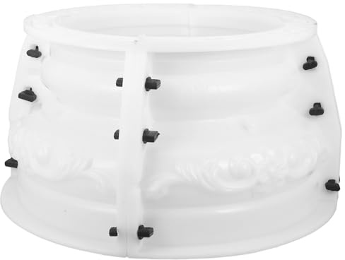 WOONEKY Stampo Resistente Colonna Base in per di Beige a Romana Plastico Elegante Facile Usare Design Uso Ripetuto da per Decorazioni Fai da Te