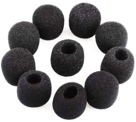 Baluue 10 Stück Mikrofon Windschutz aus Schaumstoff Mikrofonkappen für Kleine Mikrofone Leicht Tragbar und Schalldämmend für Konferenzen und Unterricht