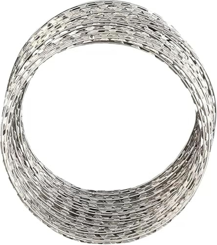 Två spiralblad, stängsel, ståltråd Galvaniserad taggtråd 10m spole for staket, gård och trädgård