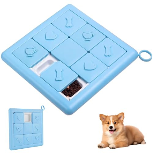 Giocattolo Intelligente per Cani, Tappeto Olfattivo Cane, Giochi Interattivi per Cani, Foraggiamento Tappeto per Cani, Dispenser interattivo per dolcetti, Dispenser di Dolcetti per Cuccioli Ciotola