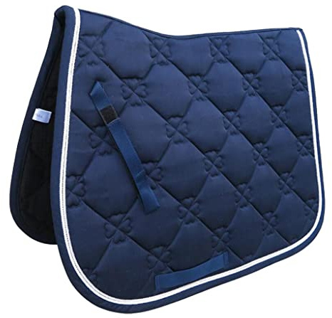 Okiyakusama Manta para Montura de Caballo Alfombra Media para Silla Cojín Salto para Ponis Cubierta para Asiento de Montura Algodón con Fijación Antideslizante