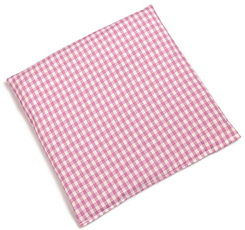 Kirschkernkissen 24x24cm Bio Stoff rosa-weiß | Wärmekissen | Körnerkissen