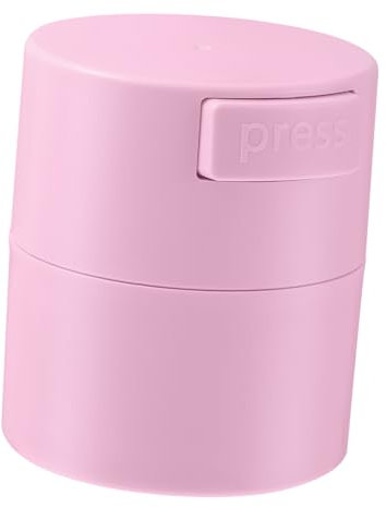 Beaupretty Pot de colle à cils scellé Extension de cils Trousse de maquillage Réservoir de stockage cosmétique pour femmes filles vernis à ongles rose 8.4 x 7.2 x 7.2cm