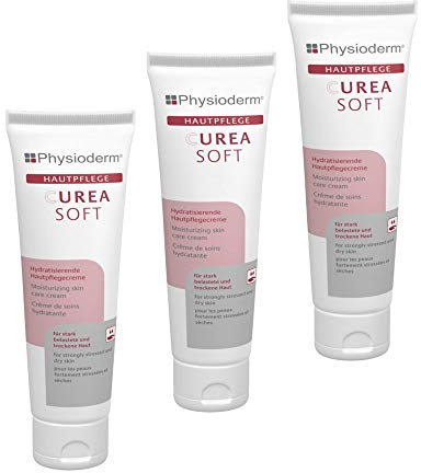 Physioderm® Curea Soft | Hautpflegecreme | Handcreme | Parfümiert | 3 x 100 ml Tube